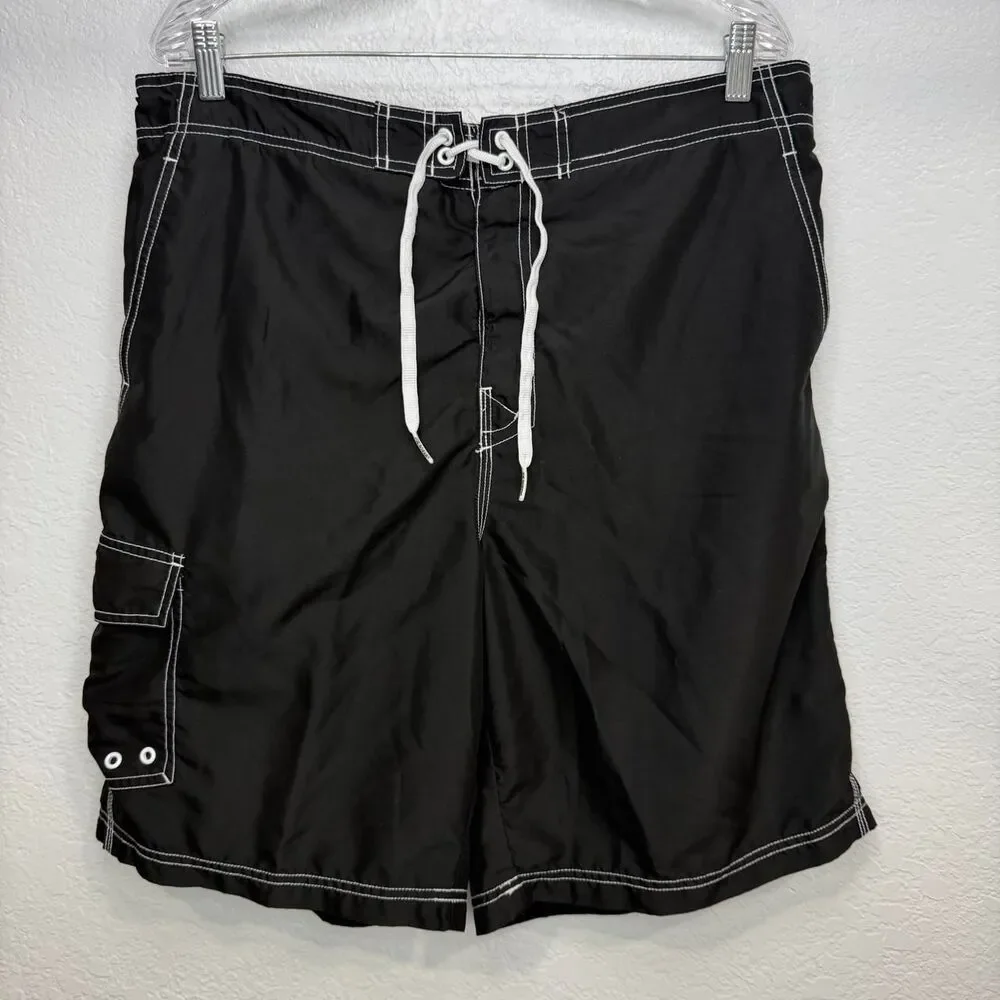 Joe-boxer Men's Black and Grey Swim-briefs-shorts